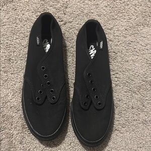Classic Black Canvas Men's Shoes
